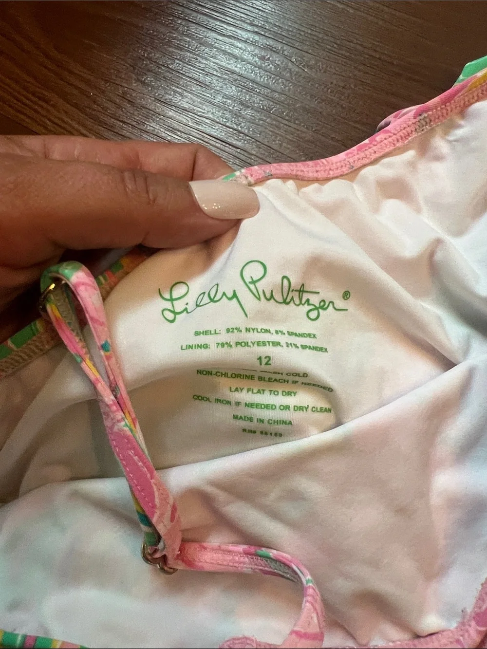 Lilly Pulitzer Pink Multi Swirl Girls 3-Piece Swim Set - Picture 12 of 13